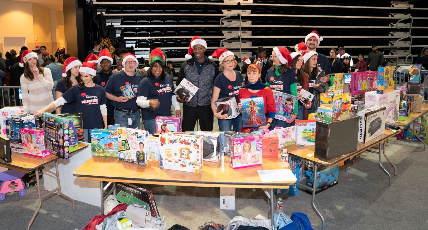 Entergy volunteers helped Santa gift toys to more than 4,000 kids.