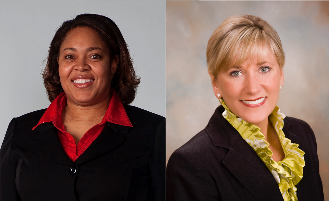 Shelia McKinnis (left) and Sandy Powlett have taken new roles on Entergy Mississippi's customer service team.