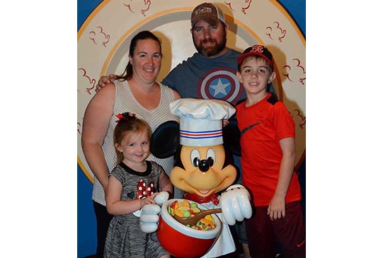 Mark with his wife, Jennifer, and their children, Caleb and Anna Claire