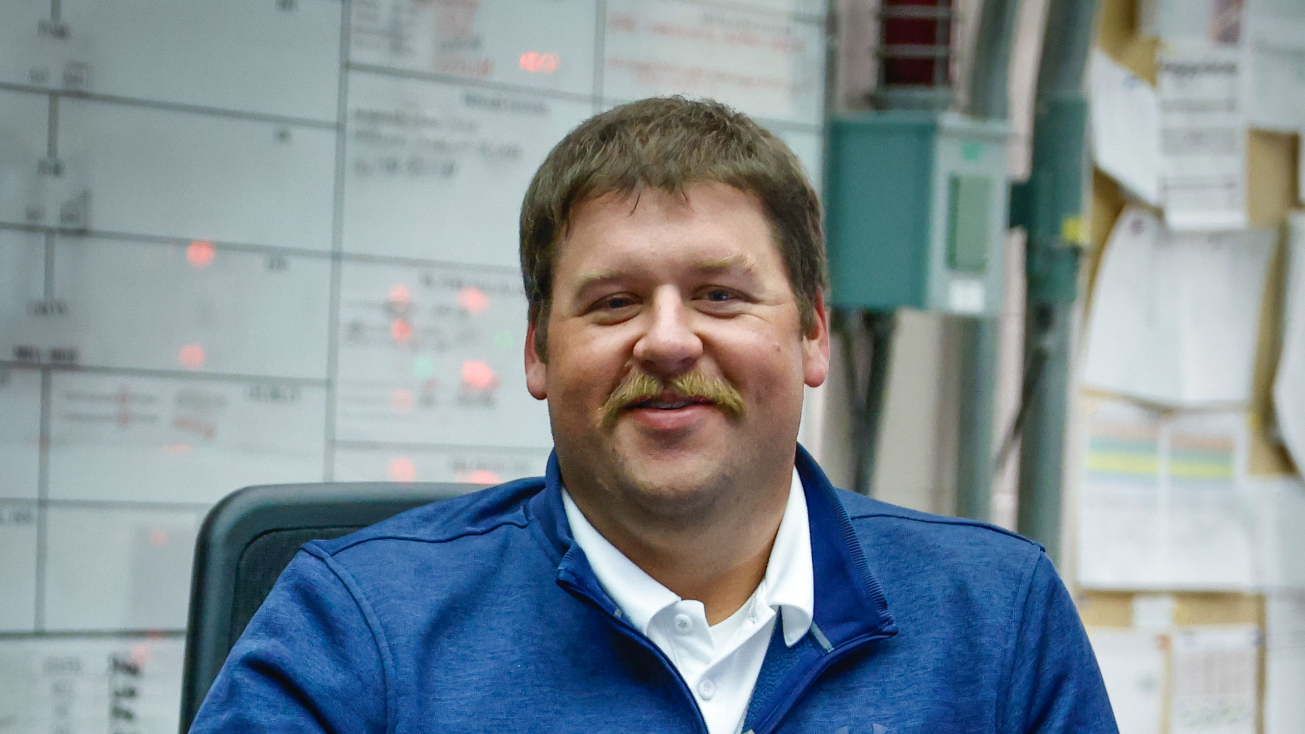 Nathan McElhaney is a control room supervisor for Arkansas Nuclear One Unit 1