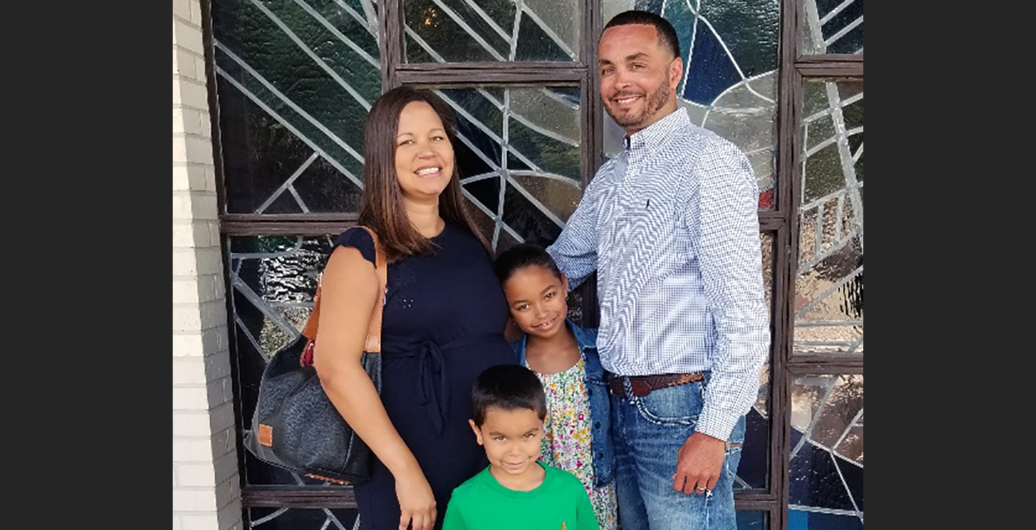 Pictured is Thomas Roque, a lighting salesman for Entergy in Louisiana, his wife Anna and their children Sydney and Thomas III.