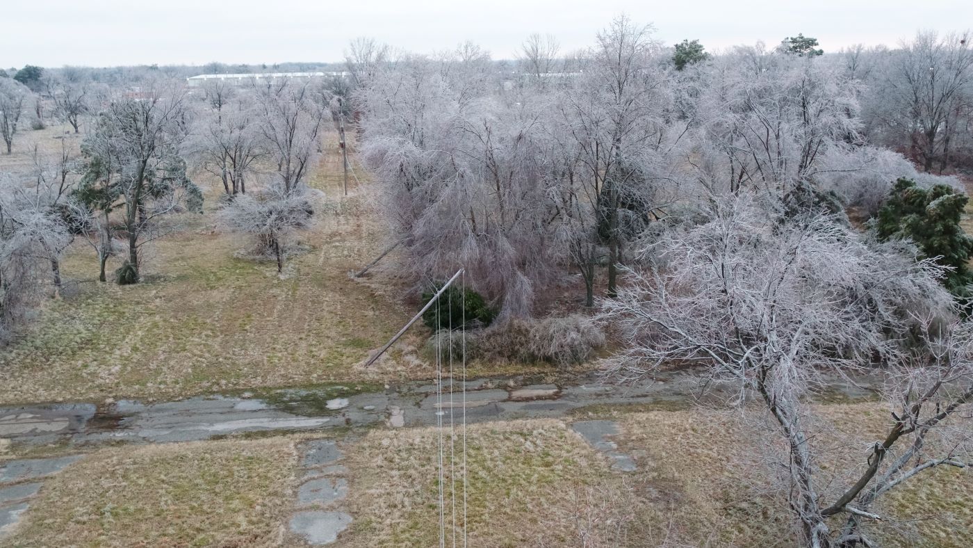 FREEZING RAIN DAMAGE NEAR WYNNE FEBRUARY 2022