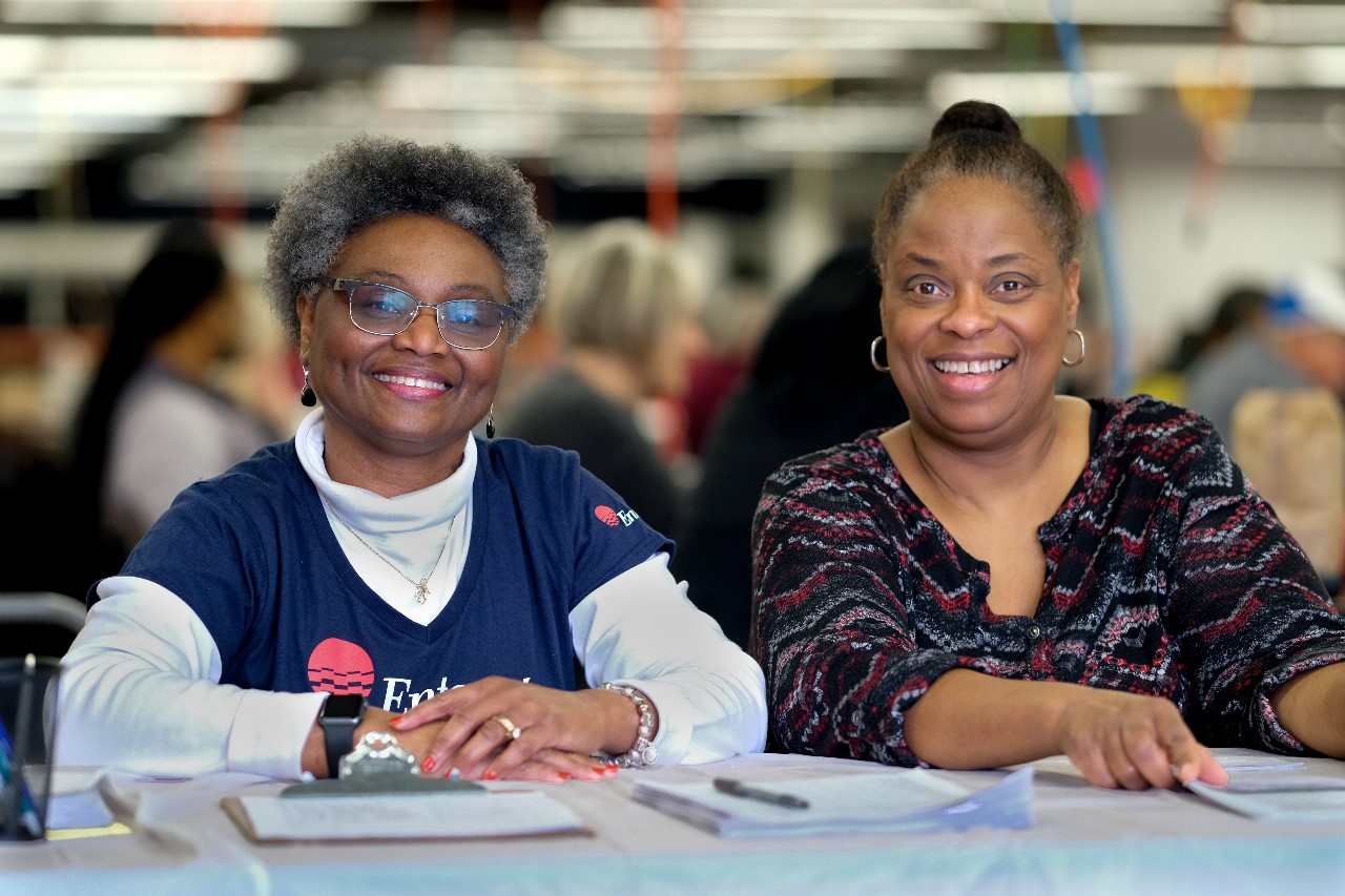 Volunteers at Arkansas State Fairground for Super Tax Day 2019