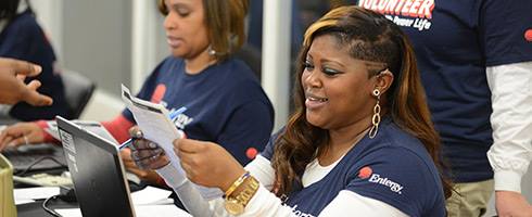 Entergy volunteers help customers file returns at Super Tax Day