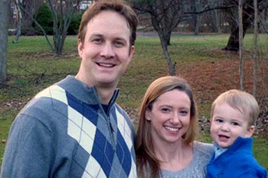 Tim Kloiber with his wife, Nicole, and son, Chase