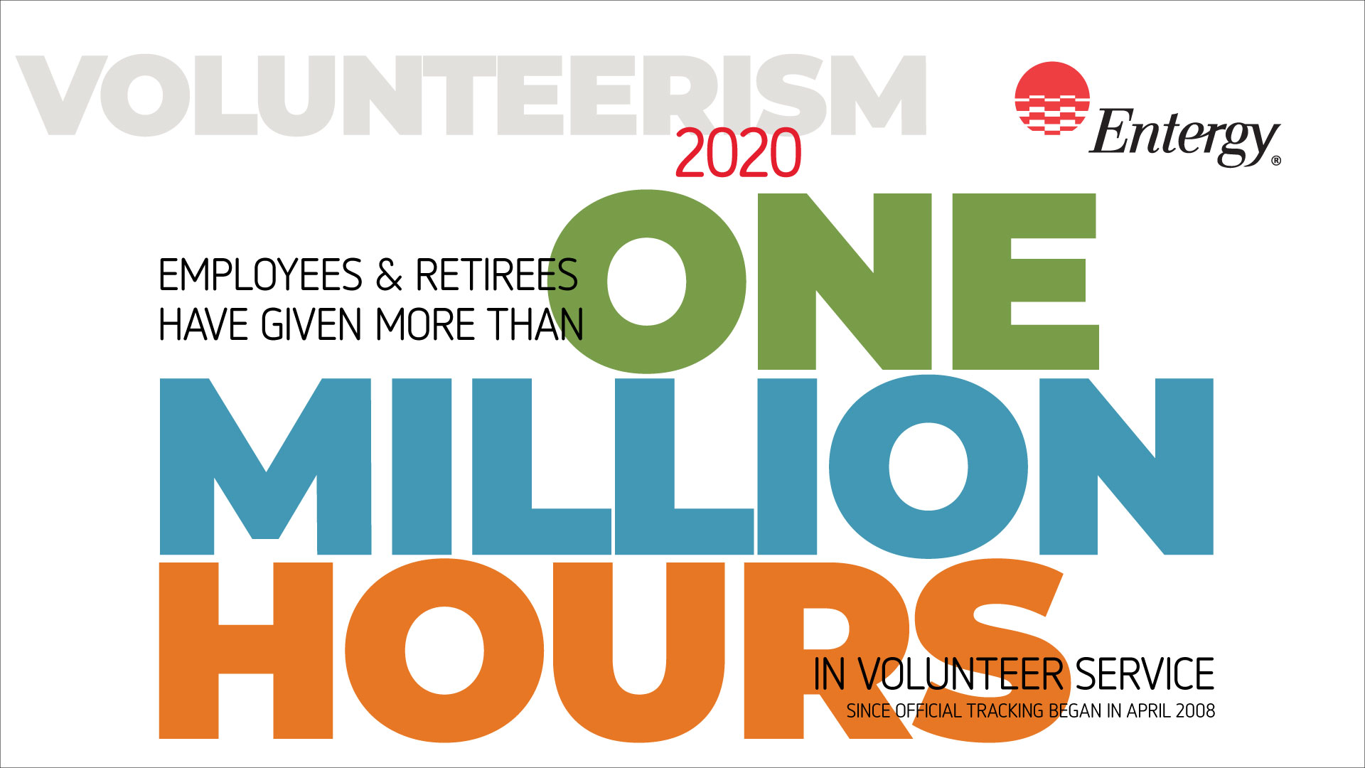 One million volunteer hours