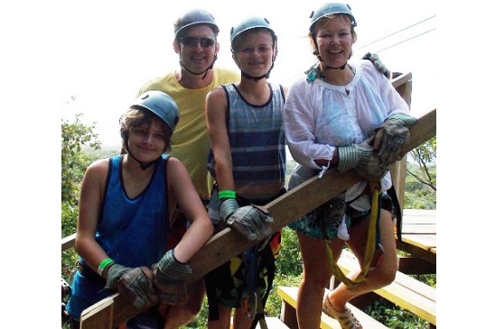 Mike Pyne with his wife, Heidi, and sons (left to right), Brad and Nick 