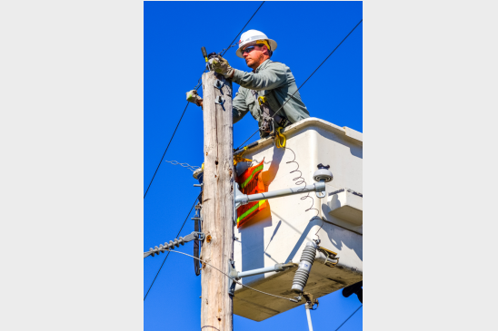 In social media posts, customers complimented Entergy Arkansas linemen for working safely to restore power.
