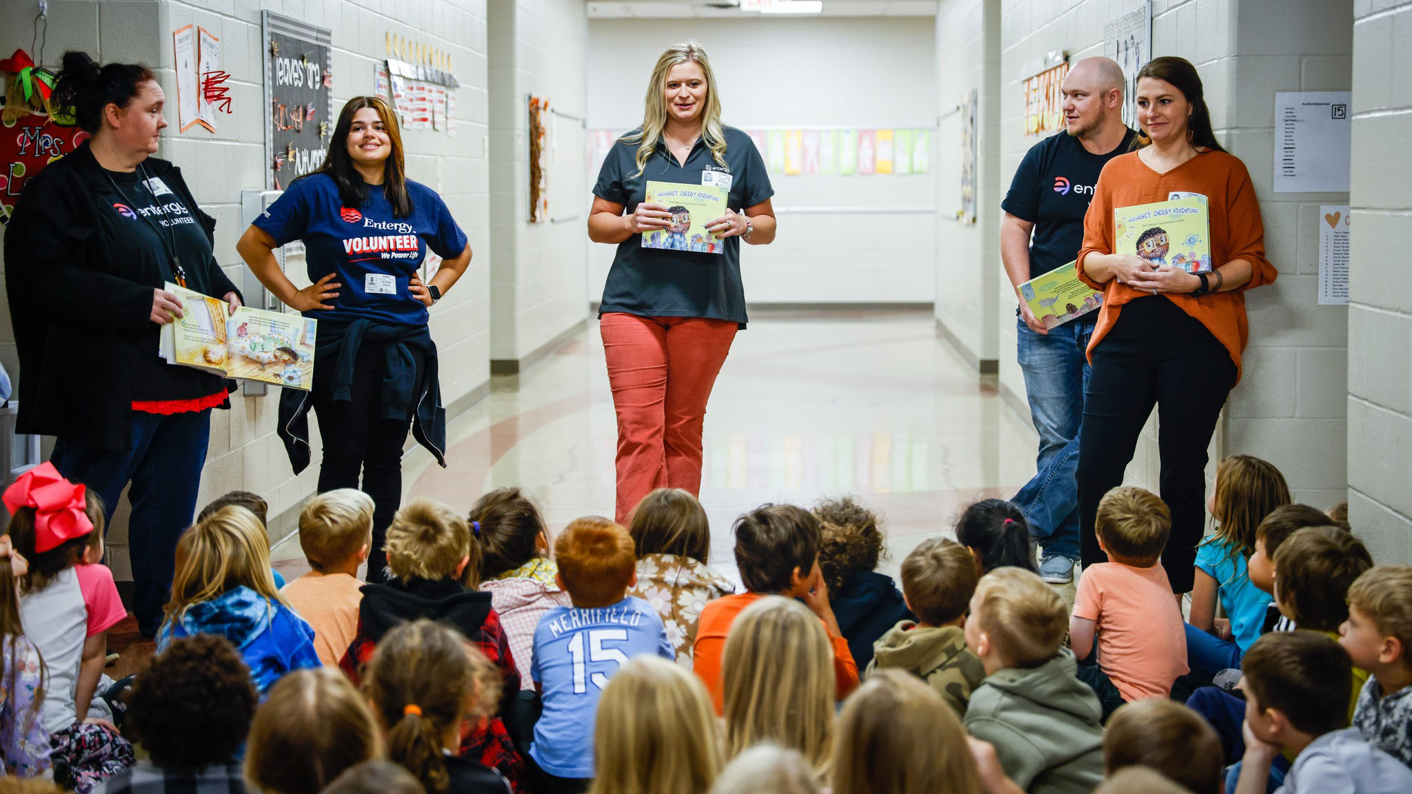 Arkansas Nuclear One team reads to Atkins Elementary School