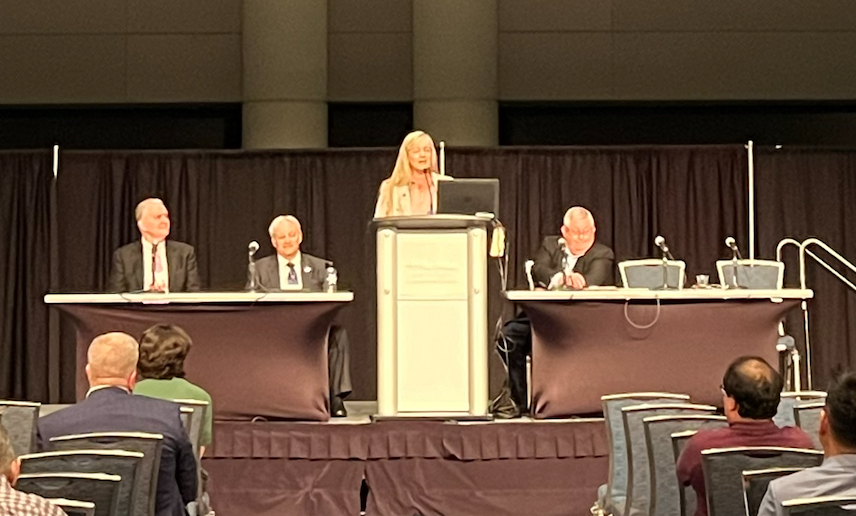Kimberly Cook-Nelson spoke to attendees about the growing support for clean, carbon-free nuclear energy and the exciting advances on the horizon.