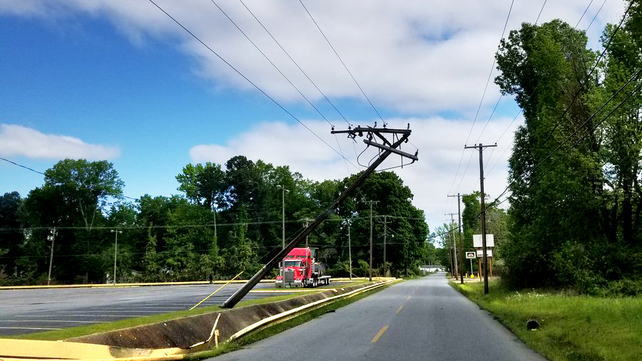 Scenes like this one in Pine Bluff may be found throughout the southern half of Arkansas following Easter Sunday storms. Photo by Anthony Holmes.