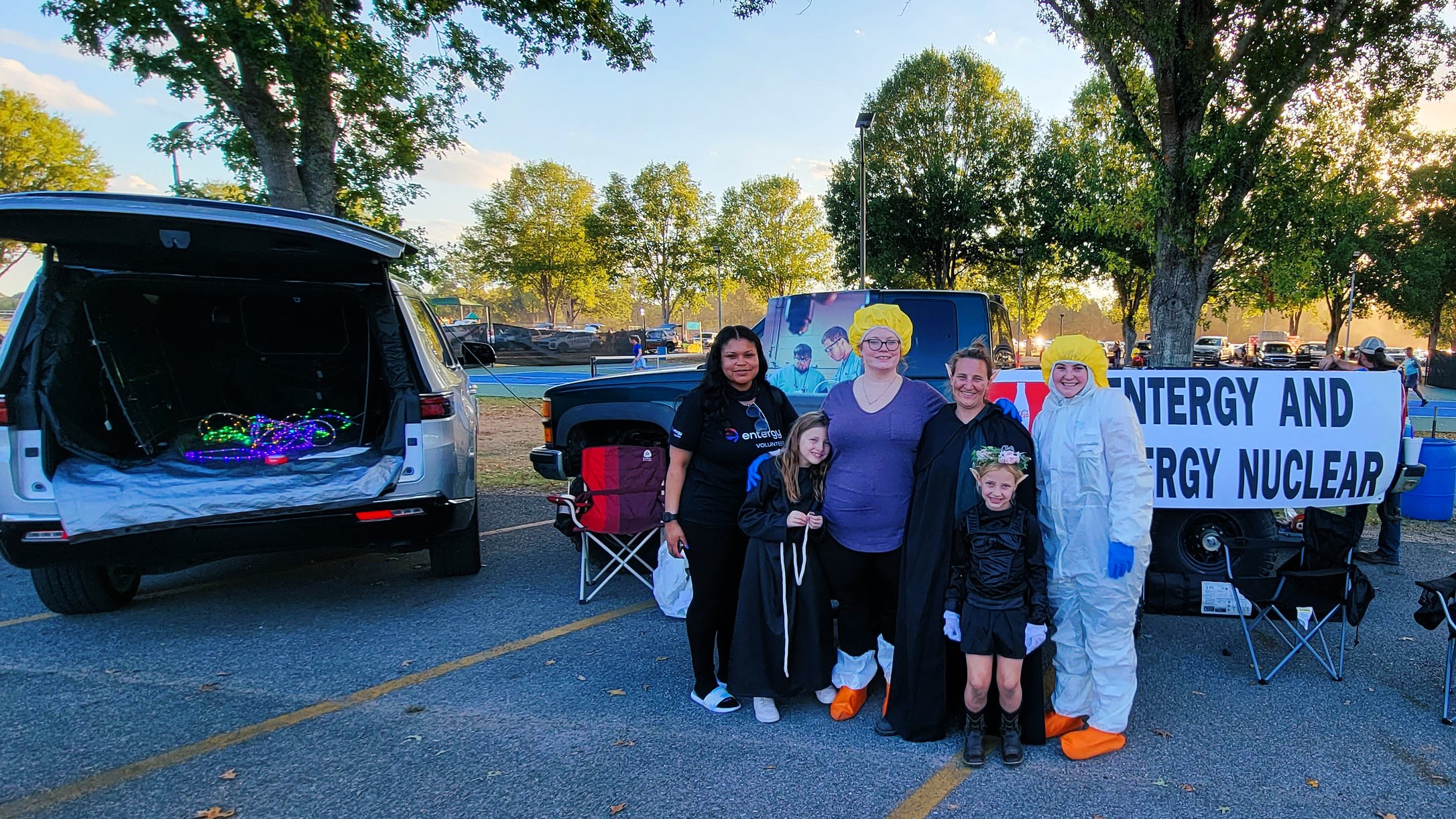 River Bend Station team at trunk or treat
