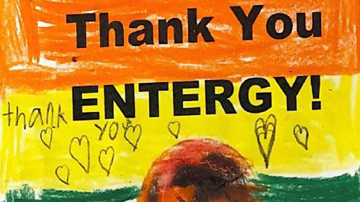 Children in Hot Springs schools went out of their way to say “thank you” for lighting up their lives. Here’s a snapshot of one of their gestures of gratitude.