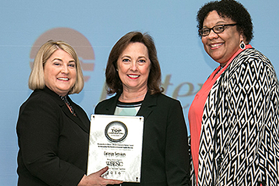 From left: Pam Easton, WBENC president; Sallie Rainer, president and CEO of  Entergy Texas; Benita Fortner, WBENC board chair