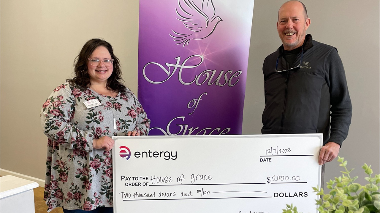 House of Grace is an important resource in our community and Entergy Mississippi is proud to support them in their mission to help domestic violence victims escape abuse.