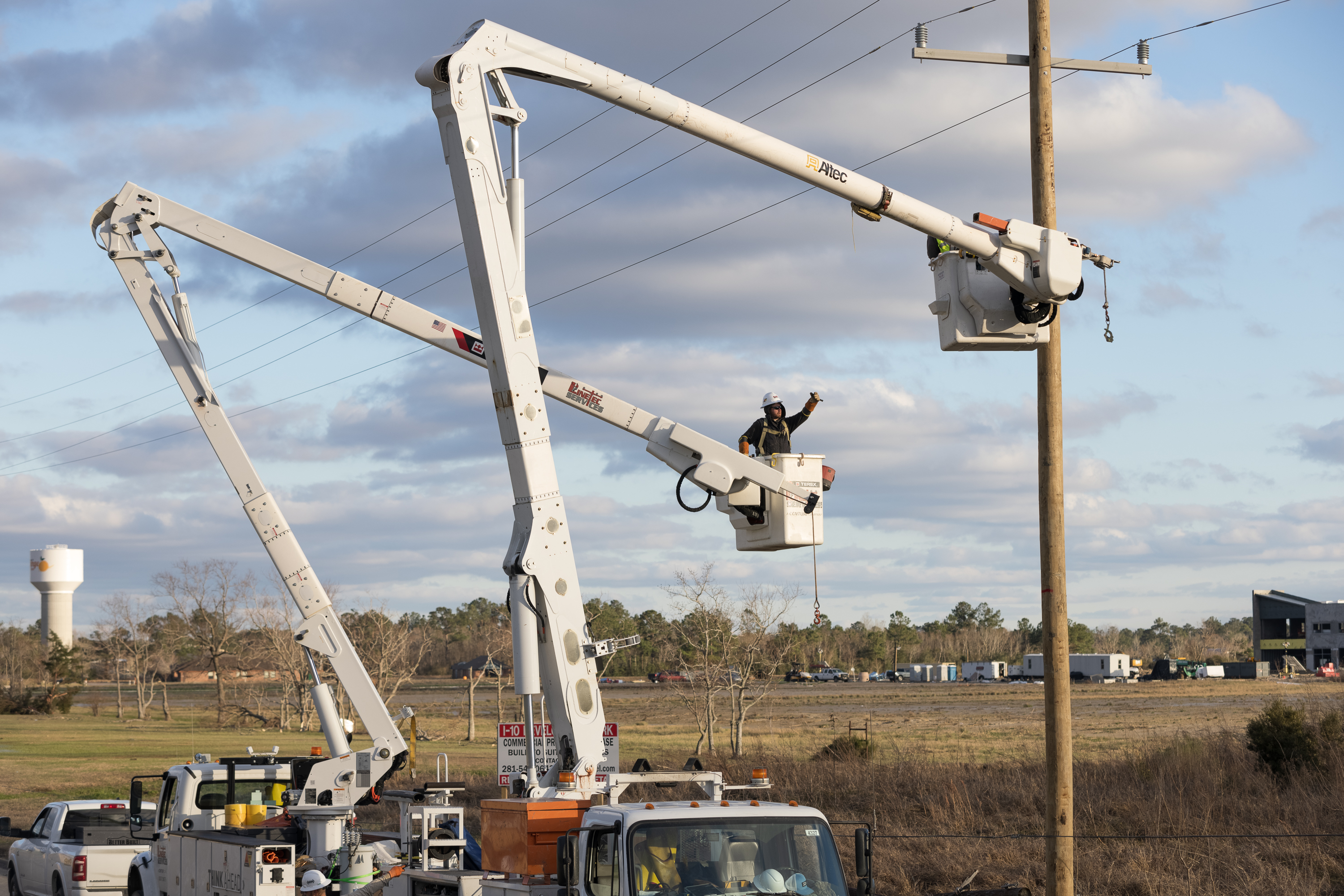 Entergy Texas crews and shared resources team together to safely restore power across Southeast Texas following Tuesday's streak of strong storms.