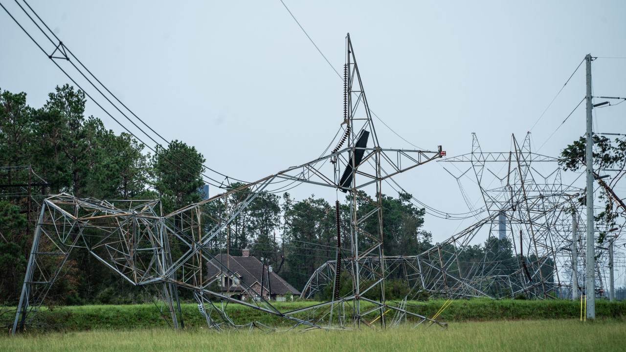 Hurricane Laura damage.